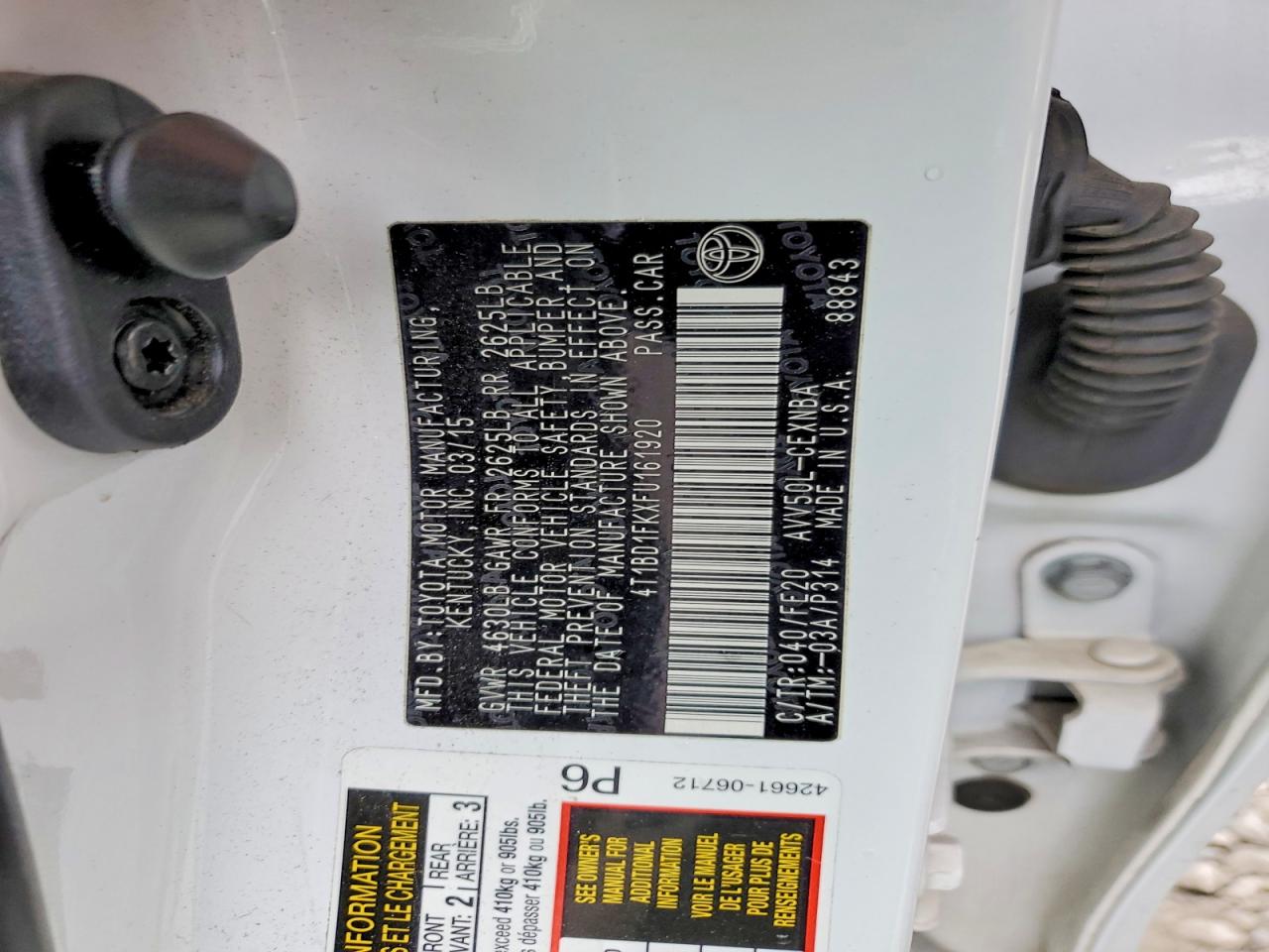 2015 TOYOTA CAMRY HYBRID photo 12