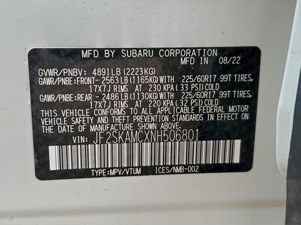 2022 SUBARU FORESTER WILDERNESS photo 13