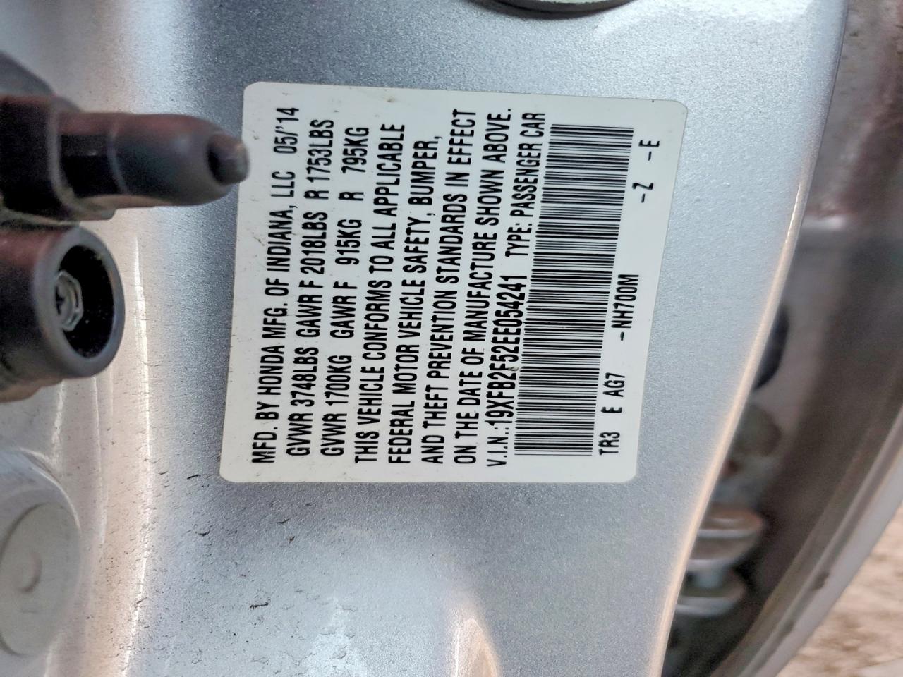 2014 HONDA CIVIC LX photo 12