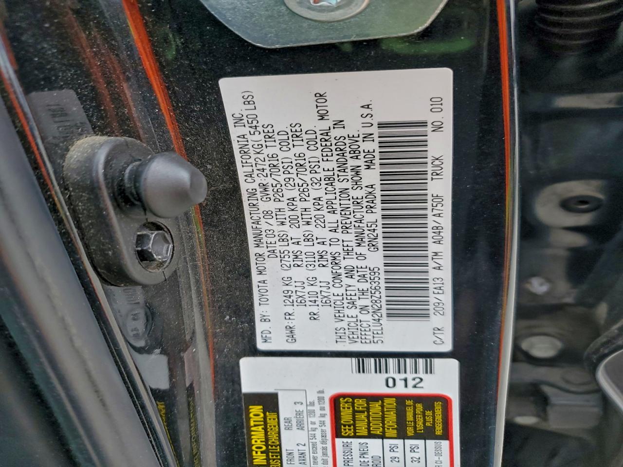 2008 TOYOTA TACOMA DOUBLE CAB photo 13