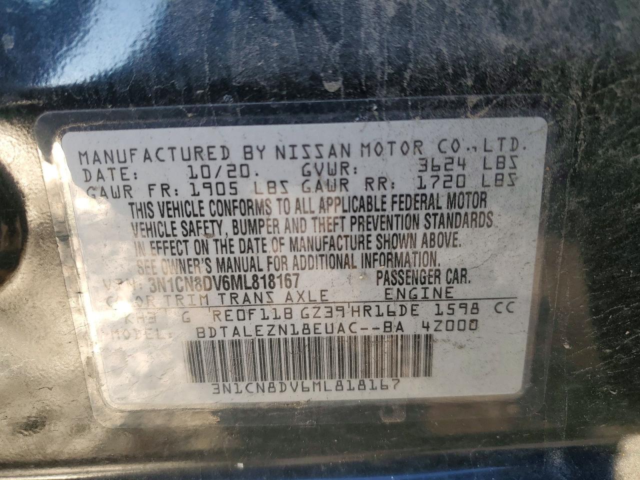 2021 NISSAN VERSA S photo 13