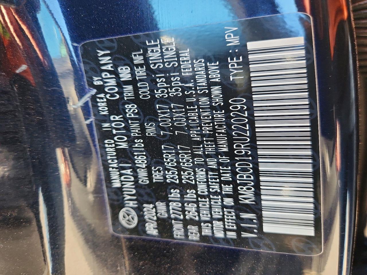 2024 HYUNDAI TUCSON BLUE photo 13