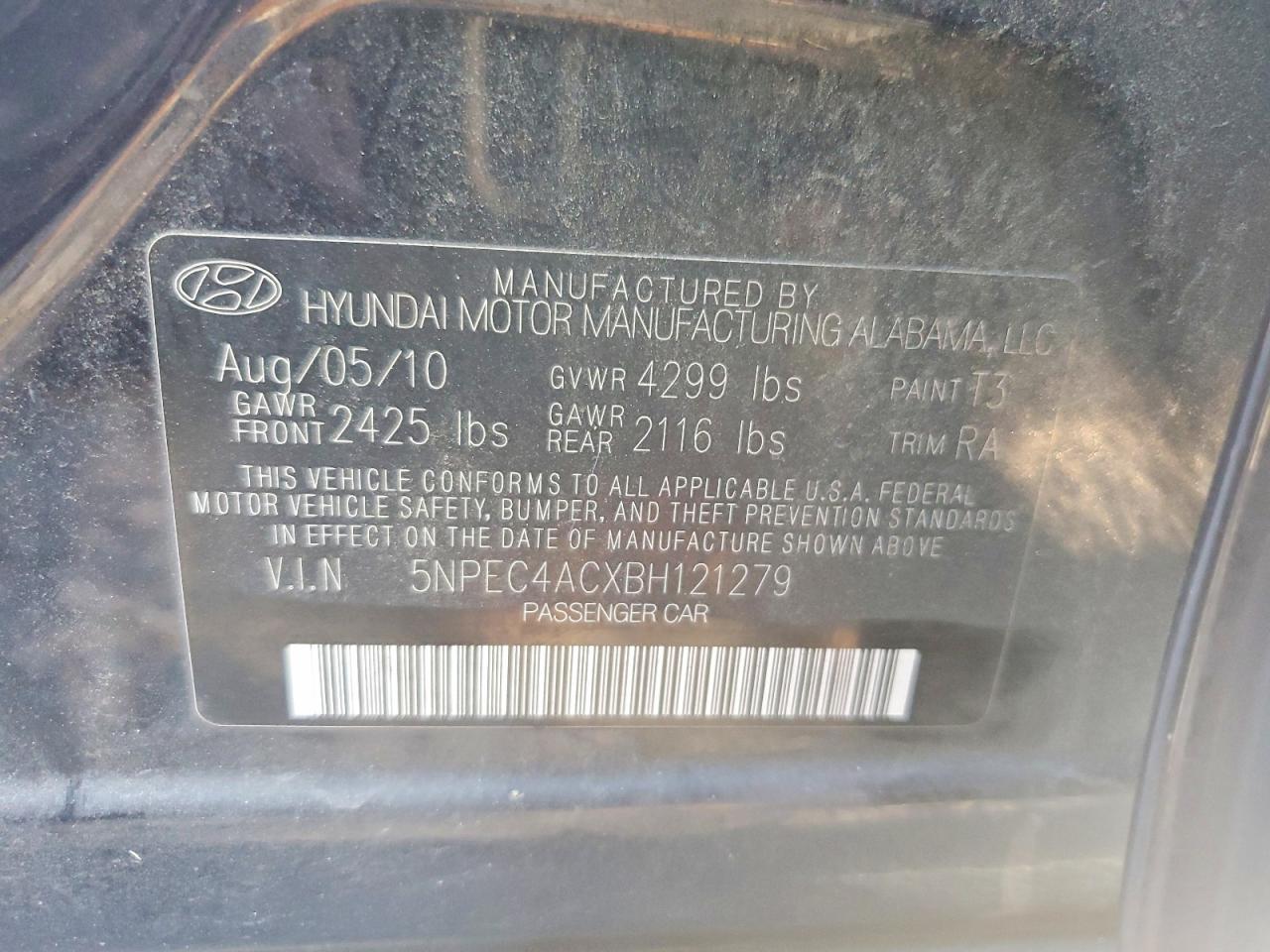 2011 HYUNDAI SONATA SE photo 12