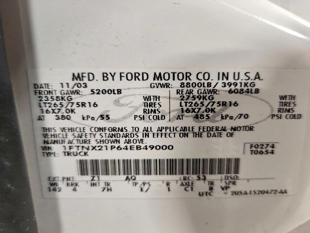 2004 FORD F250 SUPER DUTY photo 12