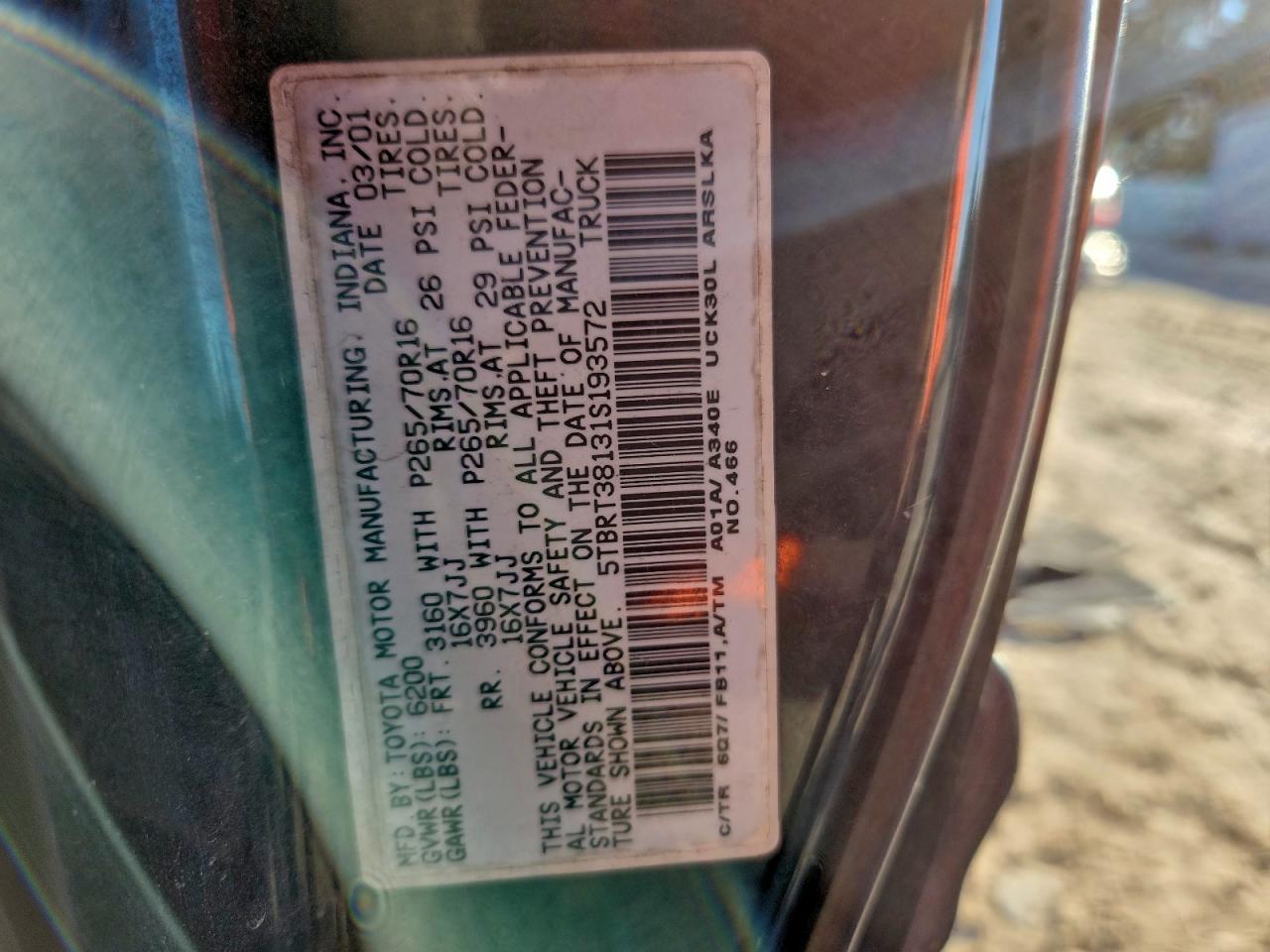 2001 TOYOTA TUNDRA ACCESS CAB LIMITED photo 34