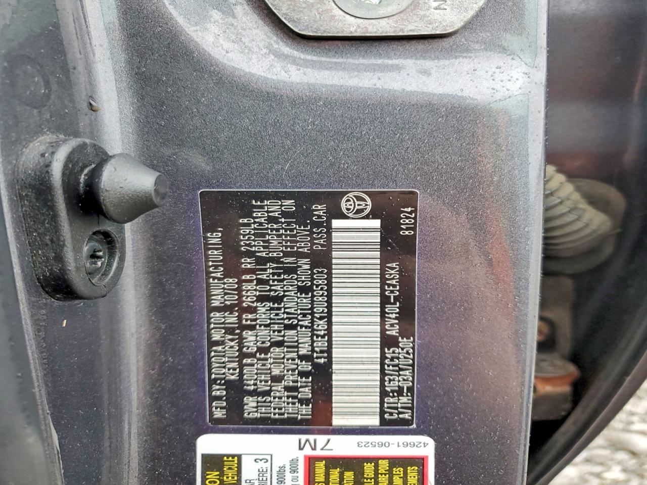 2009 TOYOTA CAMRY BASE photo 12