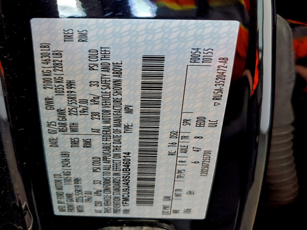 2025 FORD ESCAPE PLATINUM photo 13