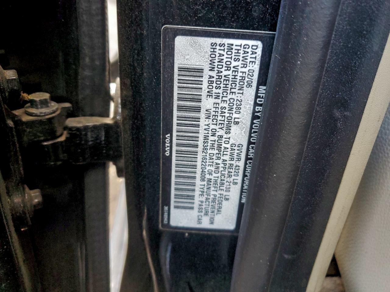 2006 VOLVO S40 2.4I photo 12