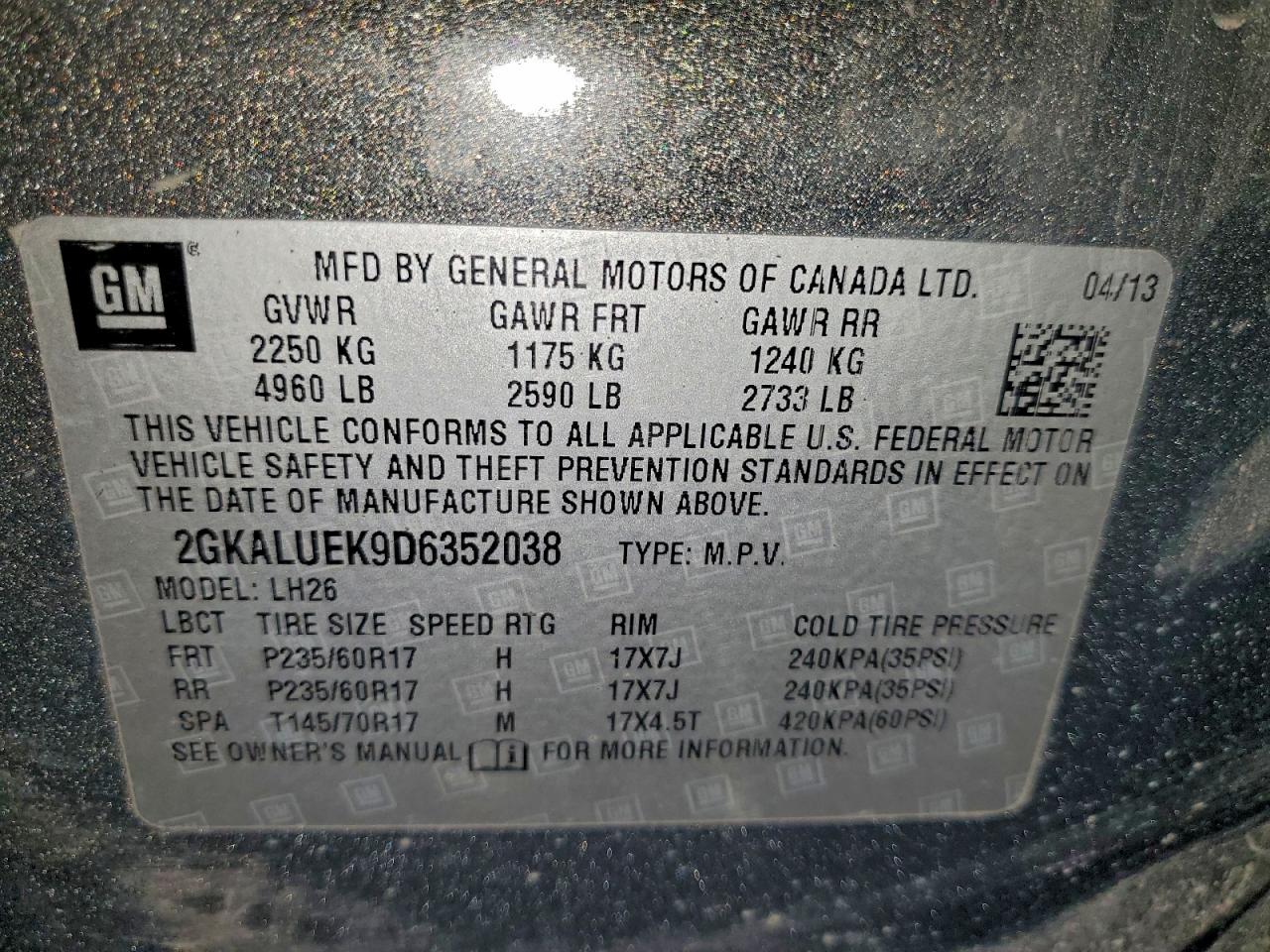 2013 GMC TERRAIN SLT photo 13