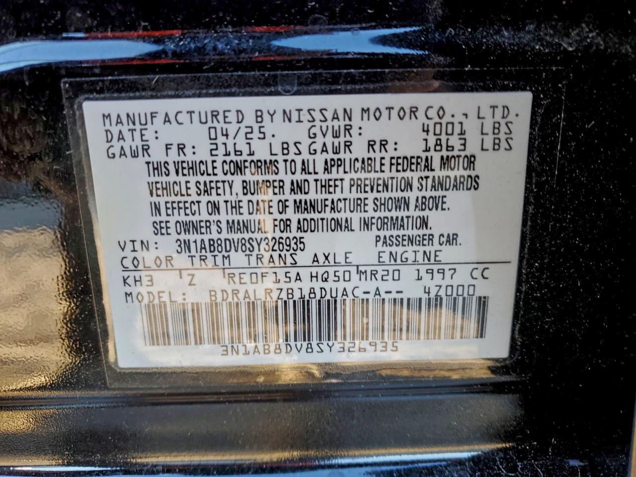 2025 NISSAN SENTRA SR photo 12