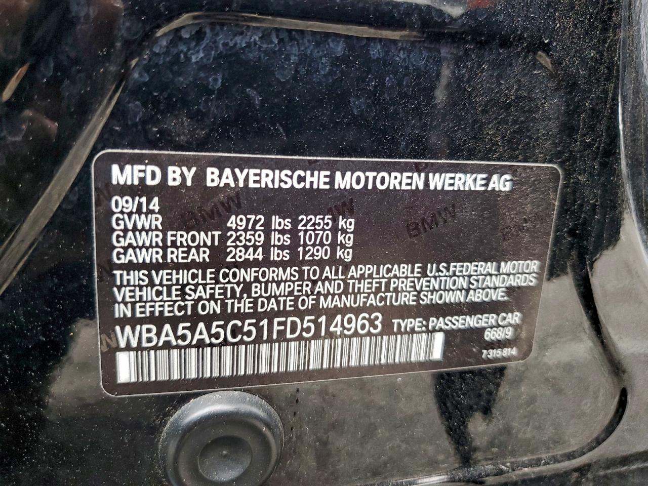 2015 BMW 528 I photo 12