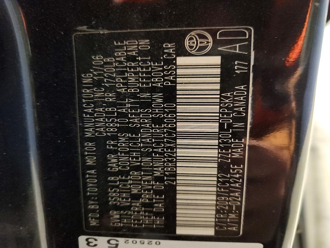 2007 TOYOTA COROLLA CE photo 23