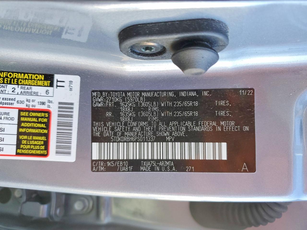 2023 TOYOTA HIGHLANDER photo 13