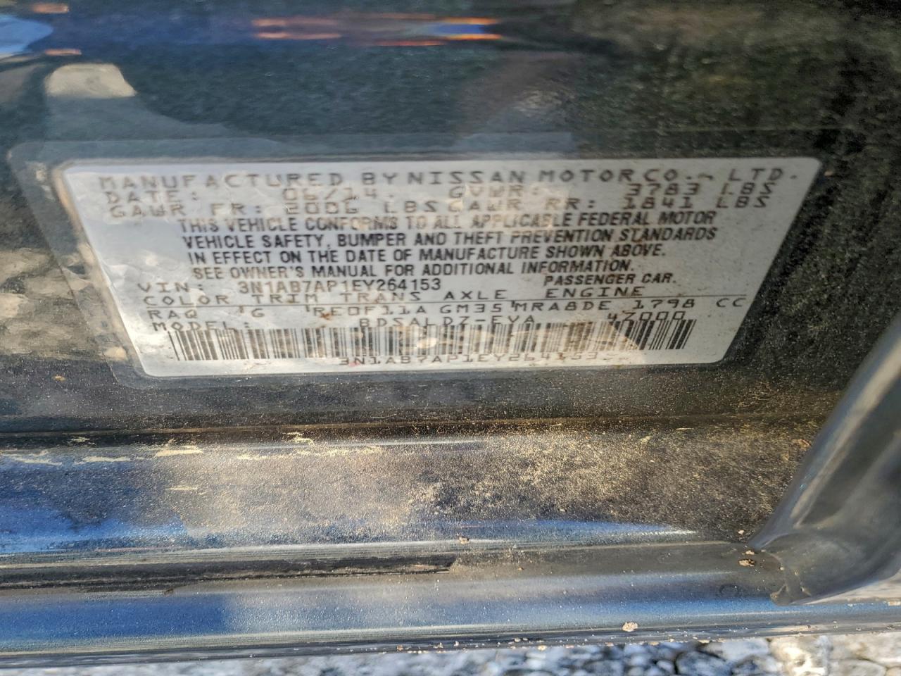 2014 NISSAN SENTRA S photo 12