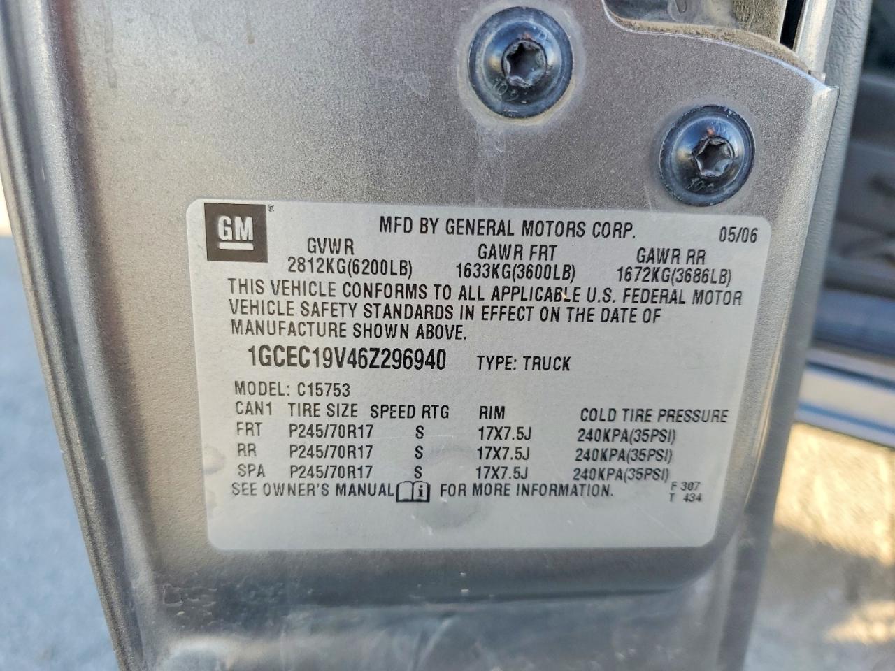 2006 CHEVROLET SILVERADO C1500 photo 37