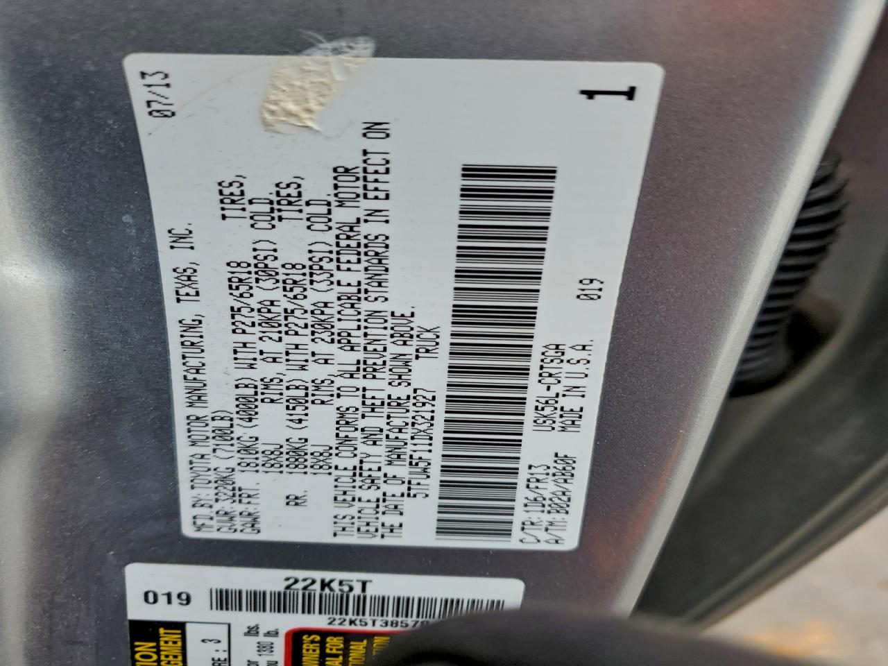 2013 TOYOTA TUNDRA DOUBLE CAB SR5 photo 13
