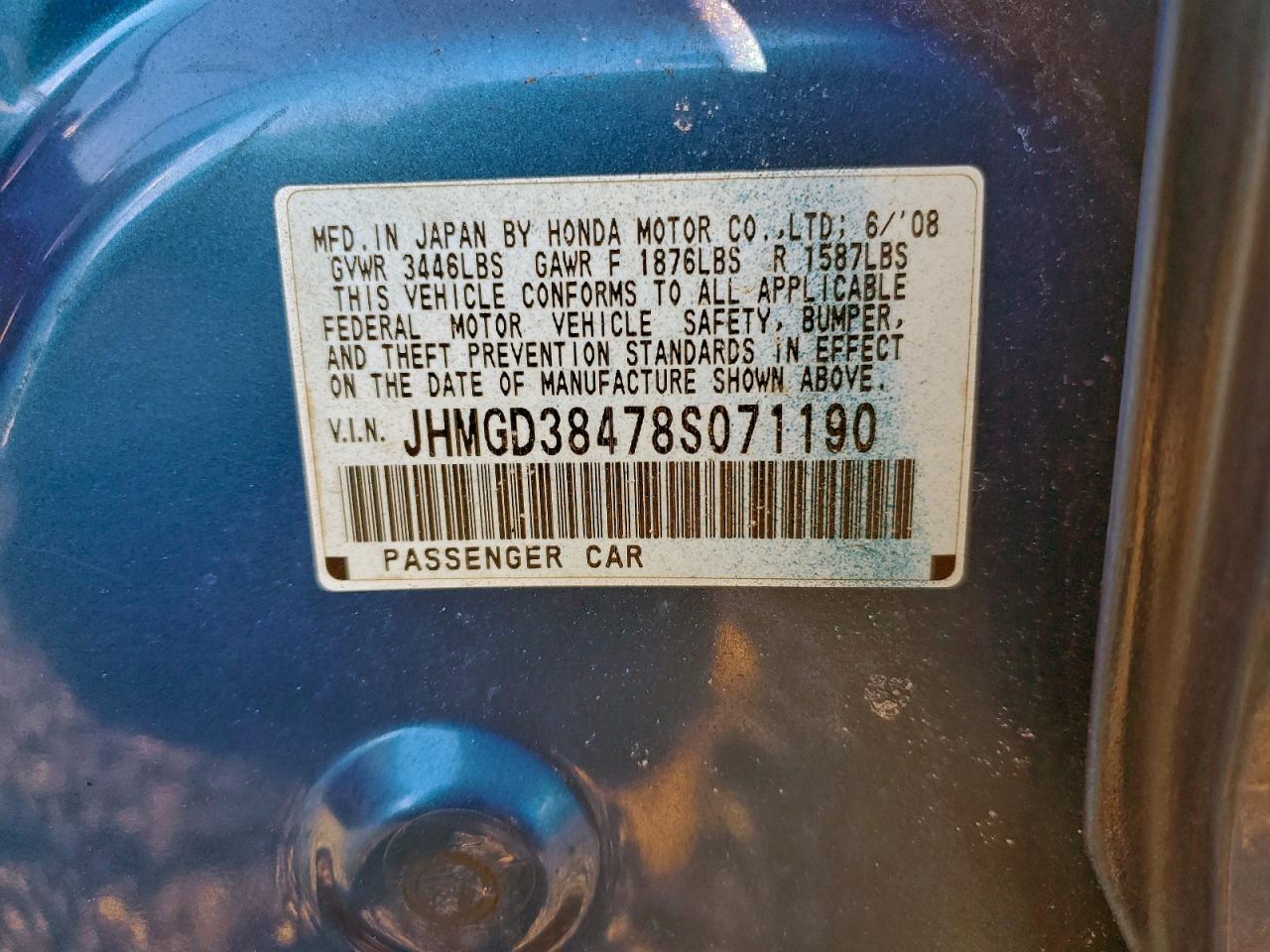 2008 HONDA FIT photo 13