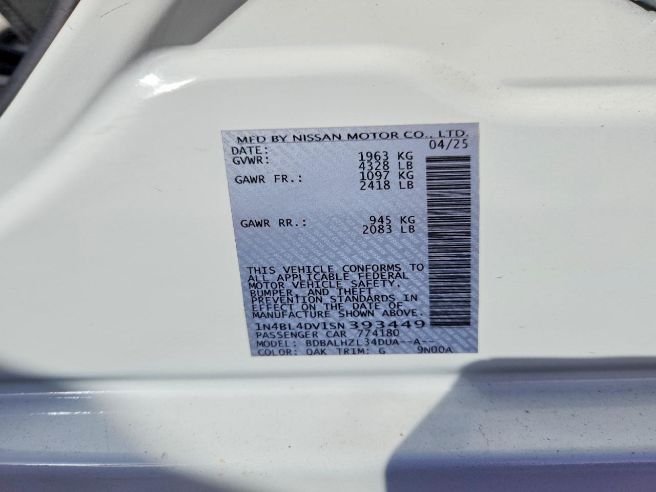 2025 NISSAN ALTIMA SV photo 12