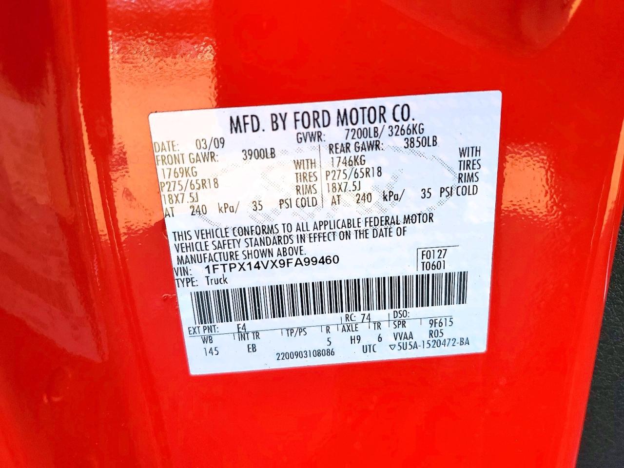 2009 FORD F150 SUPER CAB photo 12