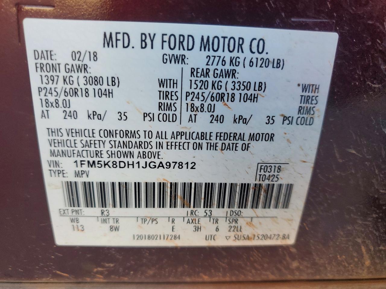 2018 FORD EXPLORER XLT photo 13