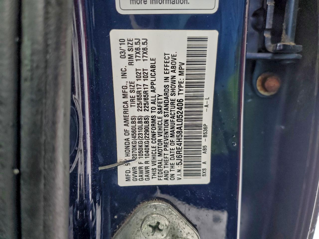 2010 HONDA CR-V EX photo 13