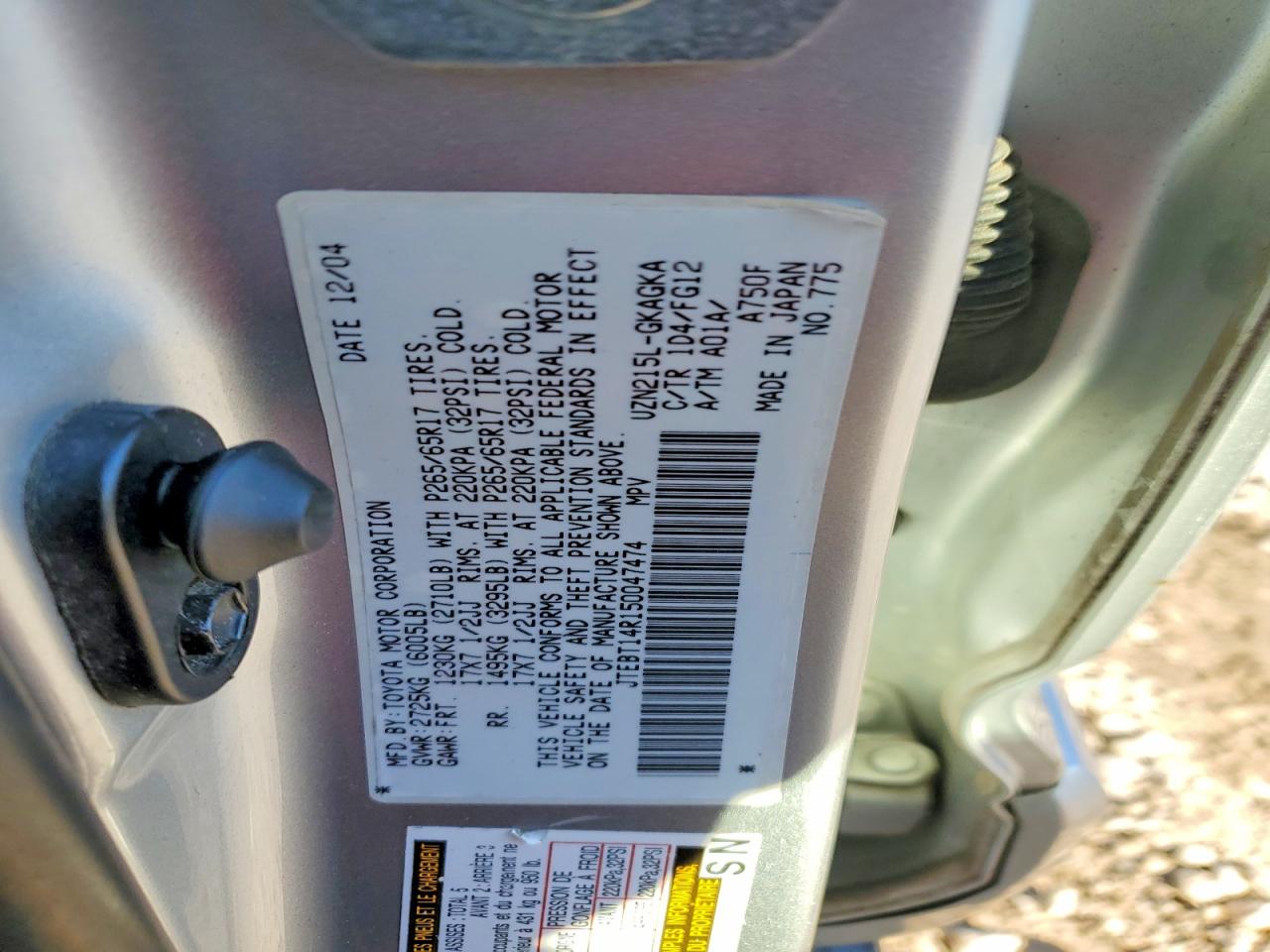 2005 TOYOTA 4RUNNER SR5 photo 13