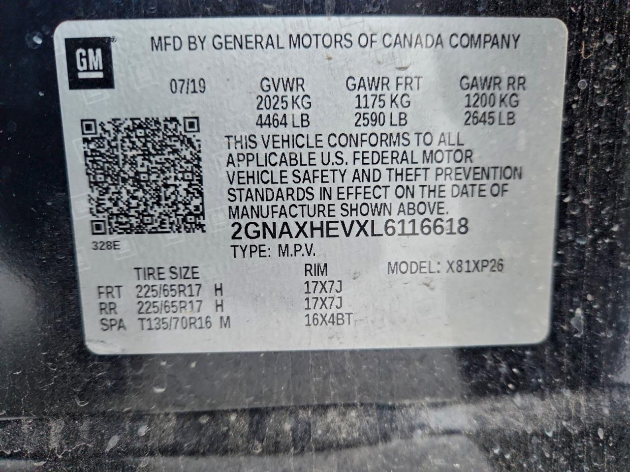 2020 CHEVROLET EQUINOX LS photo 14