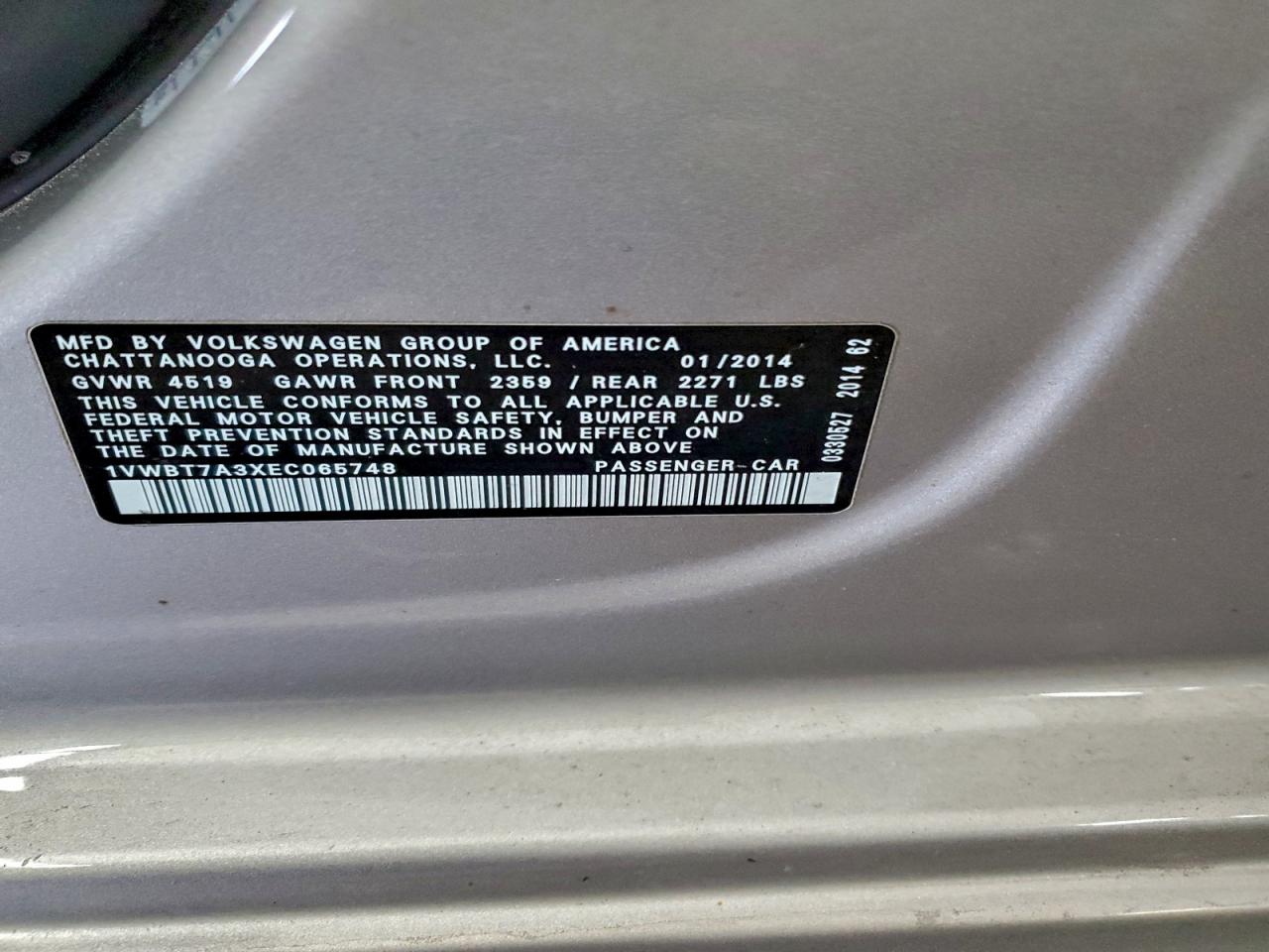 2014 VOLKSWAGEN PASSAT SE photo 34