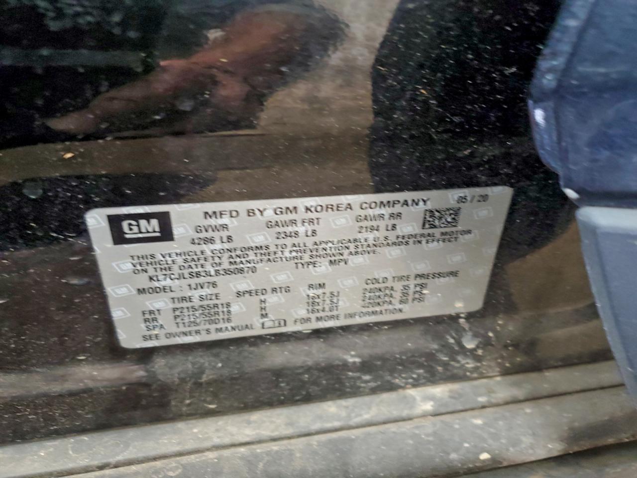 2020 CHEVROLET TRAX 1LT photo 13