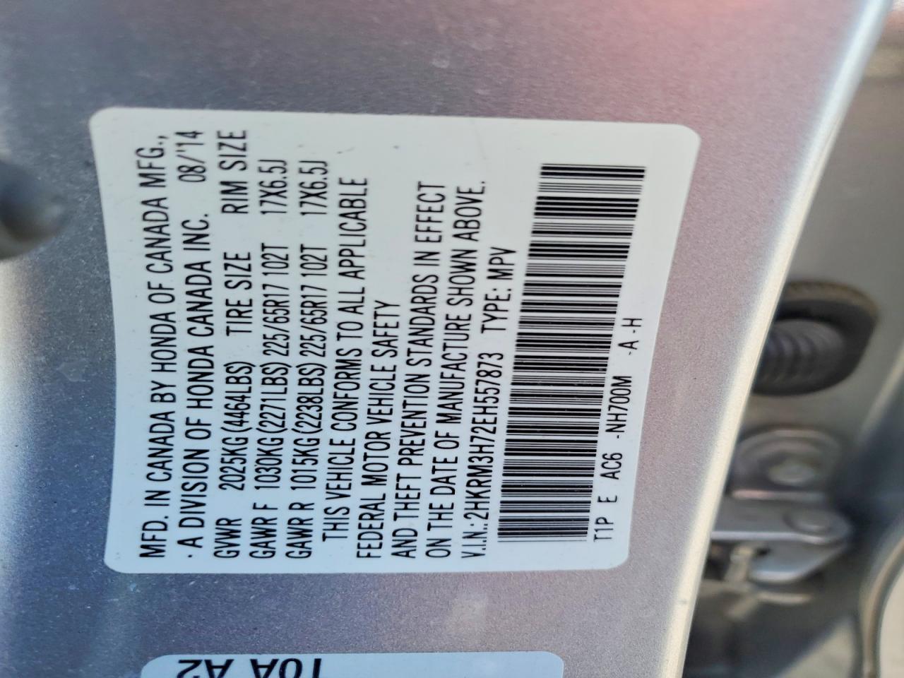 2014 HONDA CR-V EXL photo 13