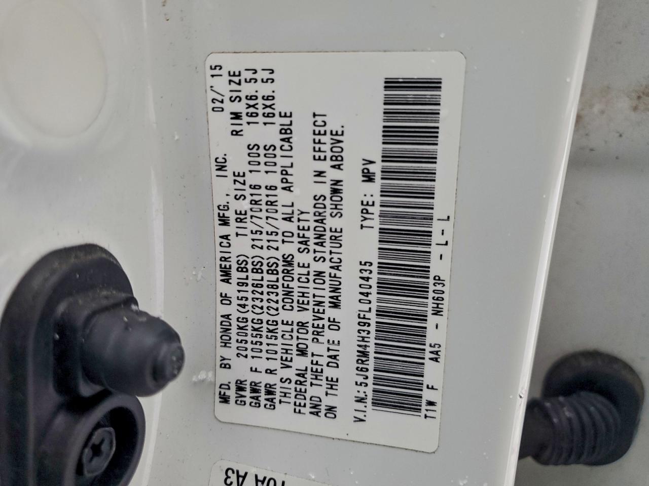 2015 HONDA CR-V LX photo 13