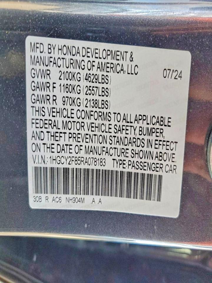 2024 HONDA ACCORD TOURING HYBRID photo 13
