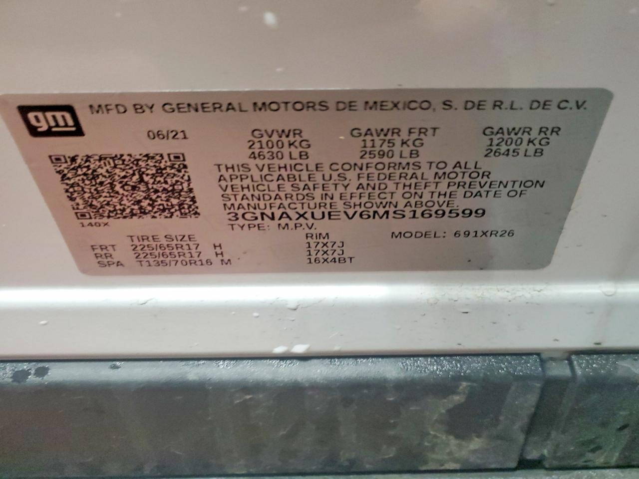 2021 CHEVROLET EQUINOX LT photo 12