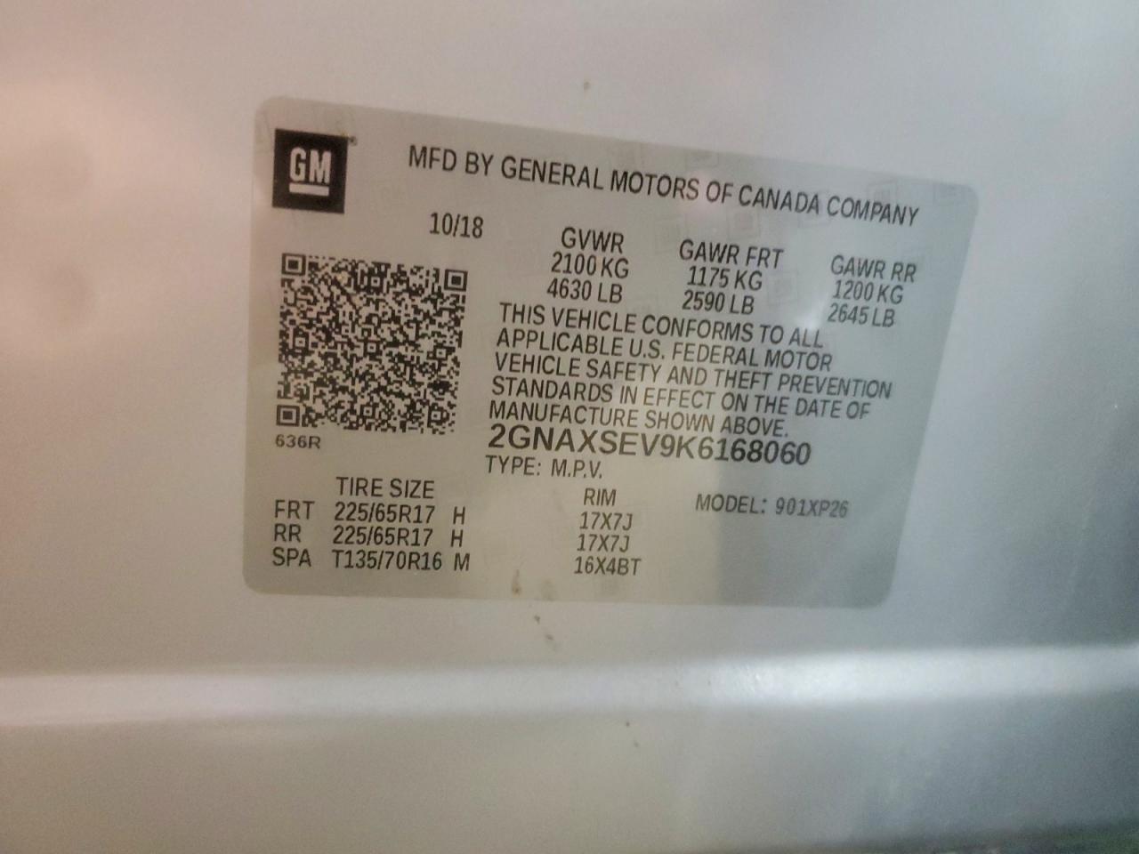 2019 CHEVROLET EQUINOX LS photo 13