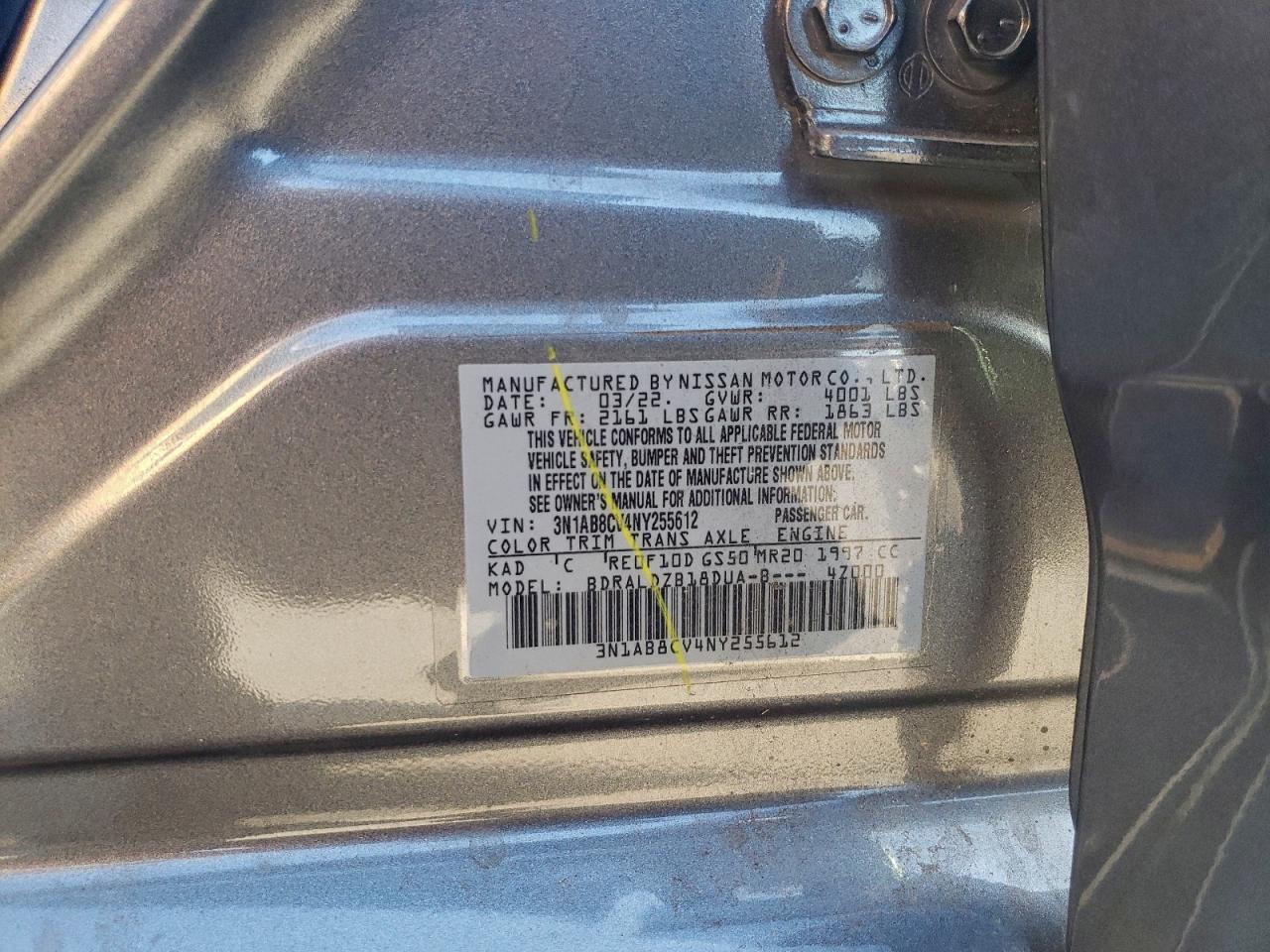 2022 NISSAN SENTRA SV photo 12
