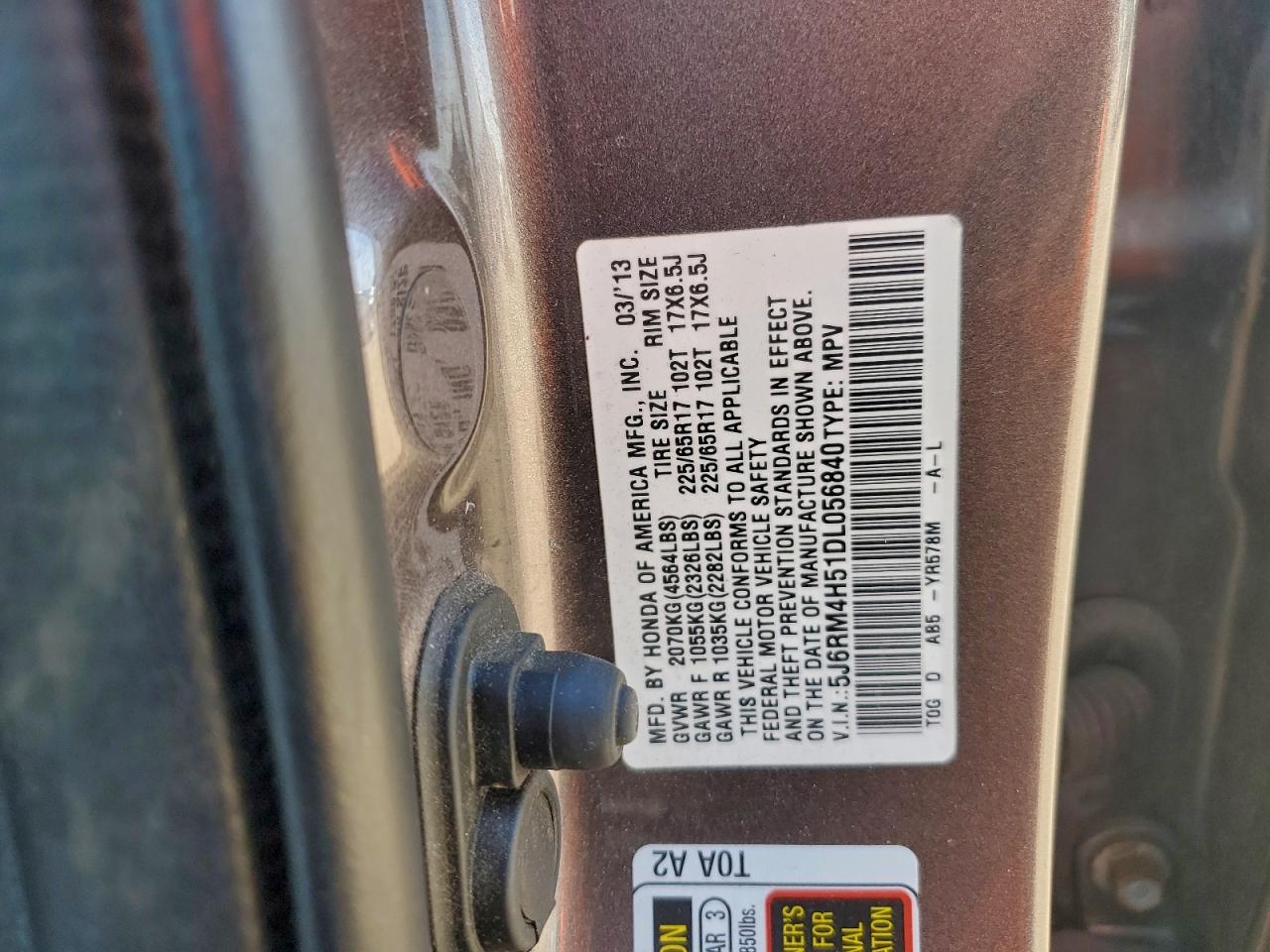2013 HONDA CR-V EX photo 13