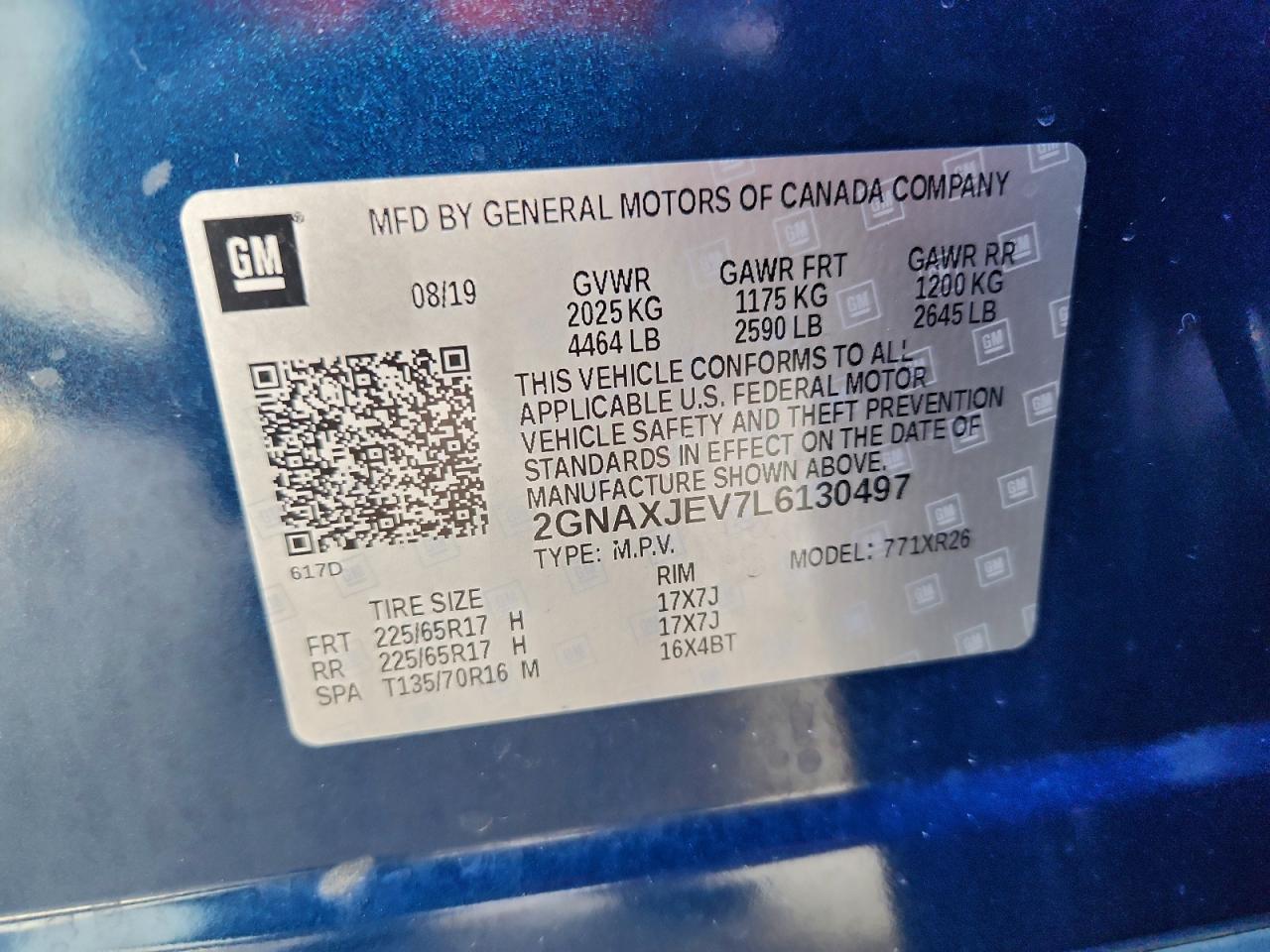 2020 CHEVROLET EQUINOX LT photo 13
