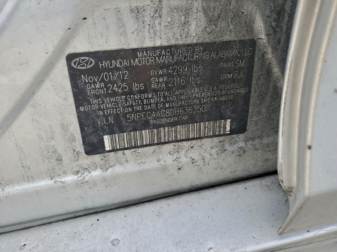 2013 HYUNDAI SONATA SE photo 12