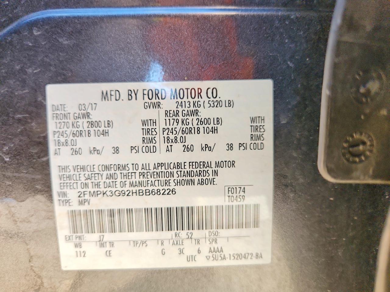 2017 FORD EDGE SE photo 13