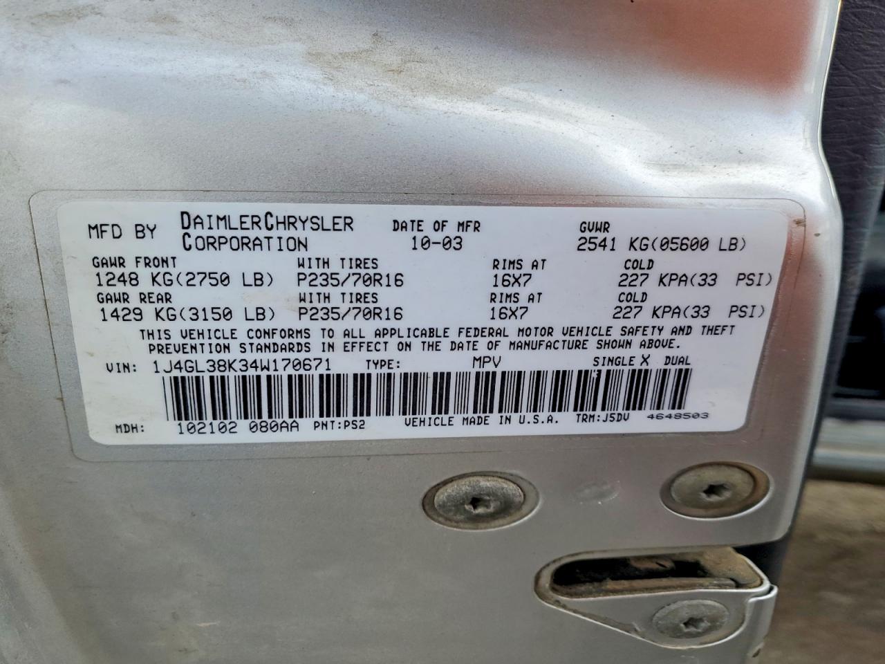 2004 JEEP LIBERTY RENEGADE photo 12