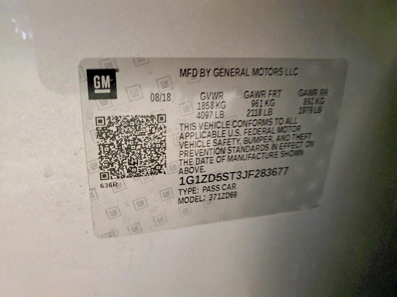 2018 CHEVROLET MALIBU LT photo 12
