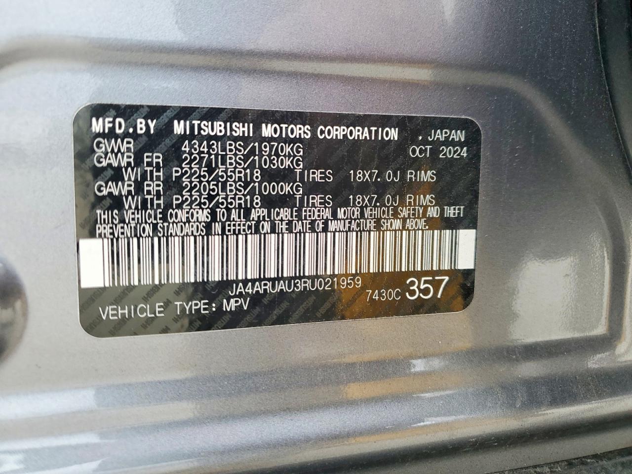 2024 MITSUBISHI OUTLANDER SPORT S/SE photo 13