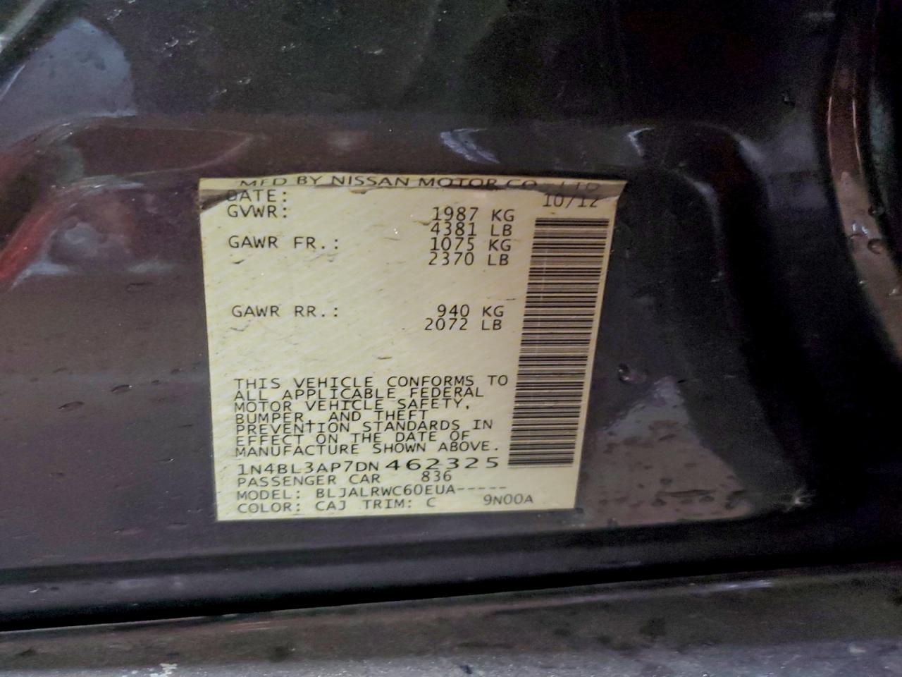 2013 NISSAN ALTIMA 3.5S photo 12