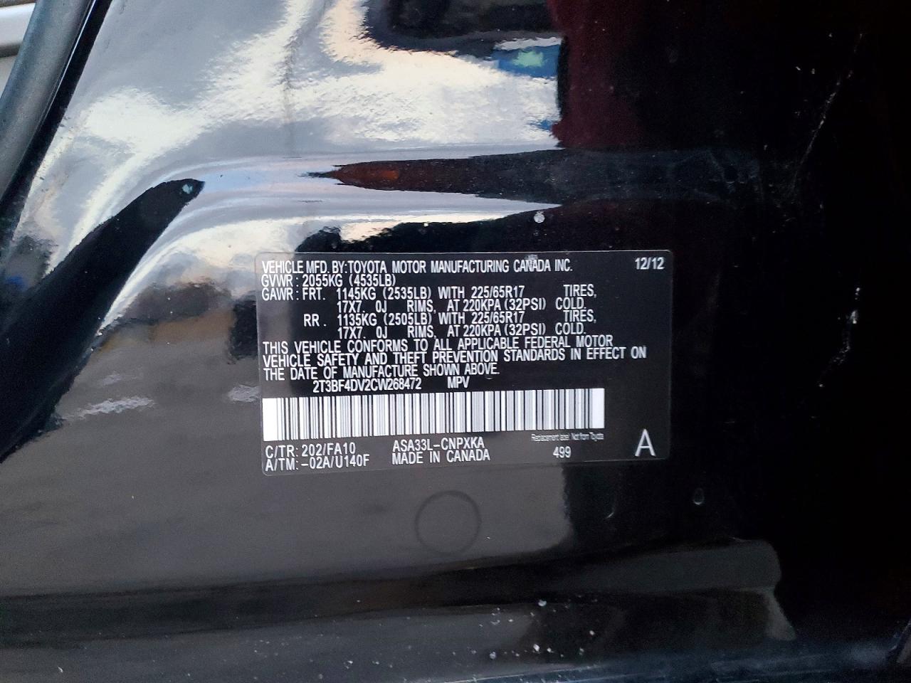 2012 TOYOTA RAV4 photo 13