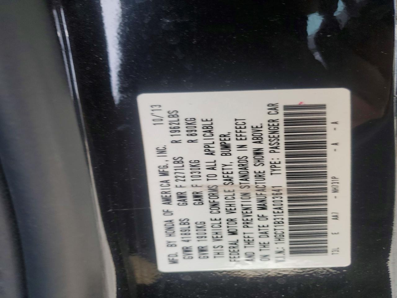 2014 HONDA ACCORD LX-S photo 12