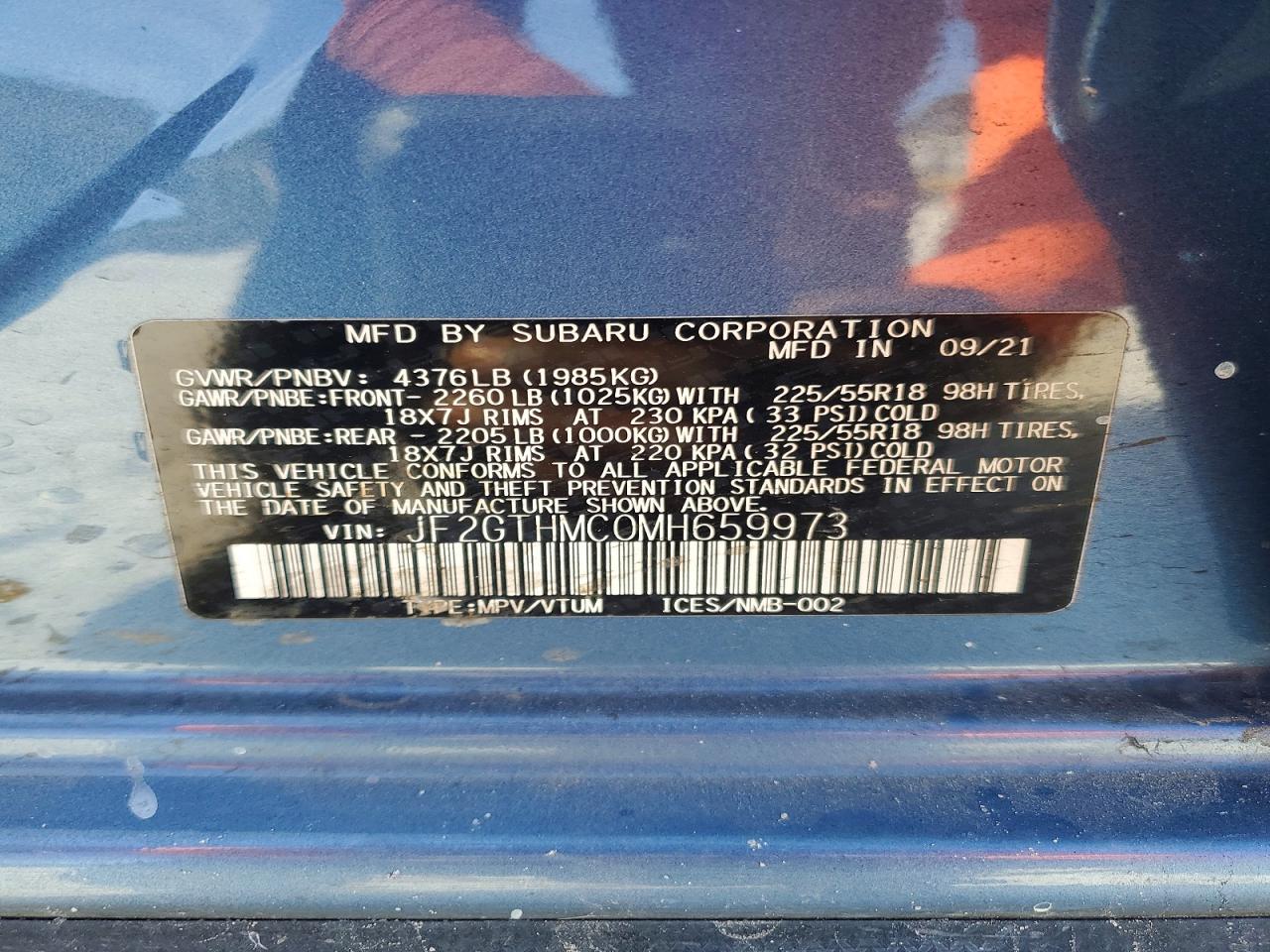 2021 SUBARU CROSSTREK LIMITED photo 14