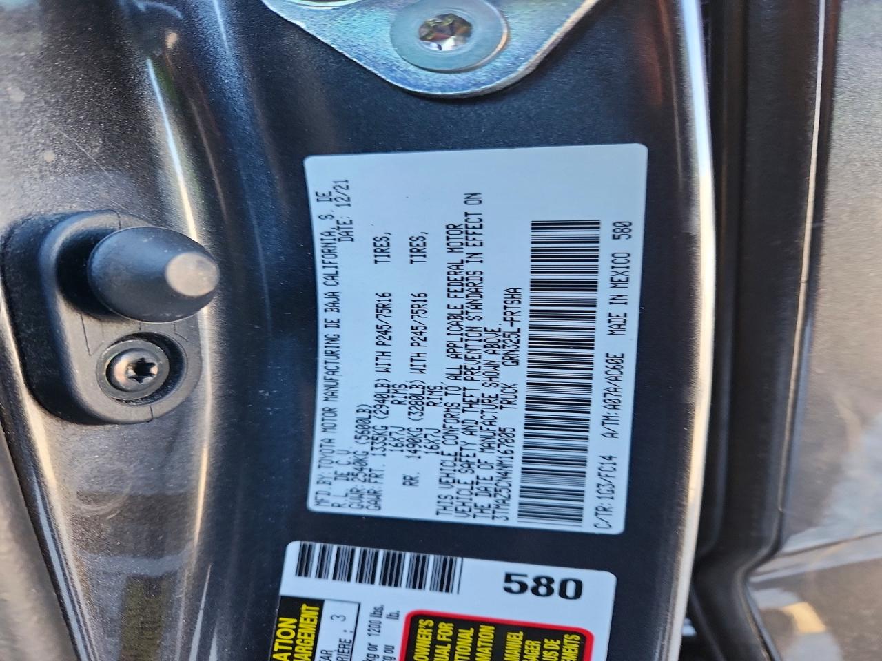 2022 TOYOTA TACOMA SR5 V6 photo 12