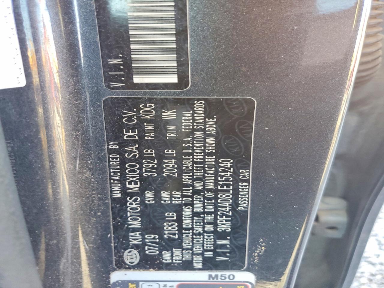 2020 KIA FORTE FE photo 12