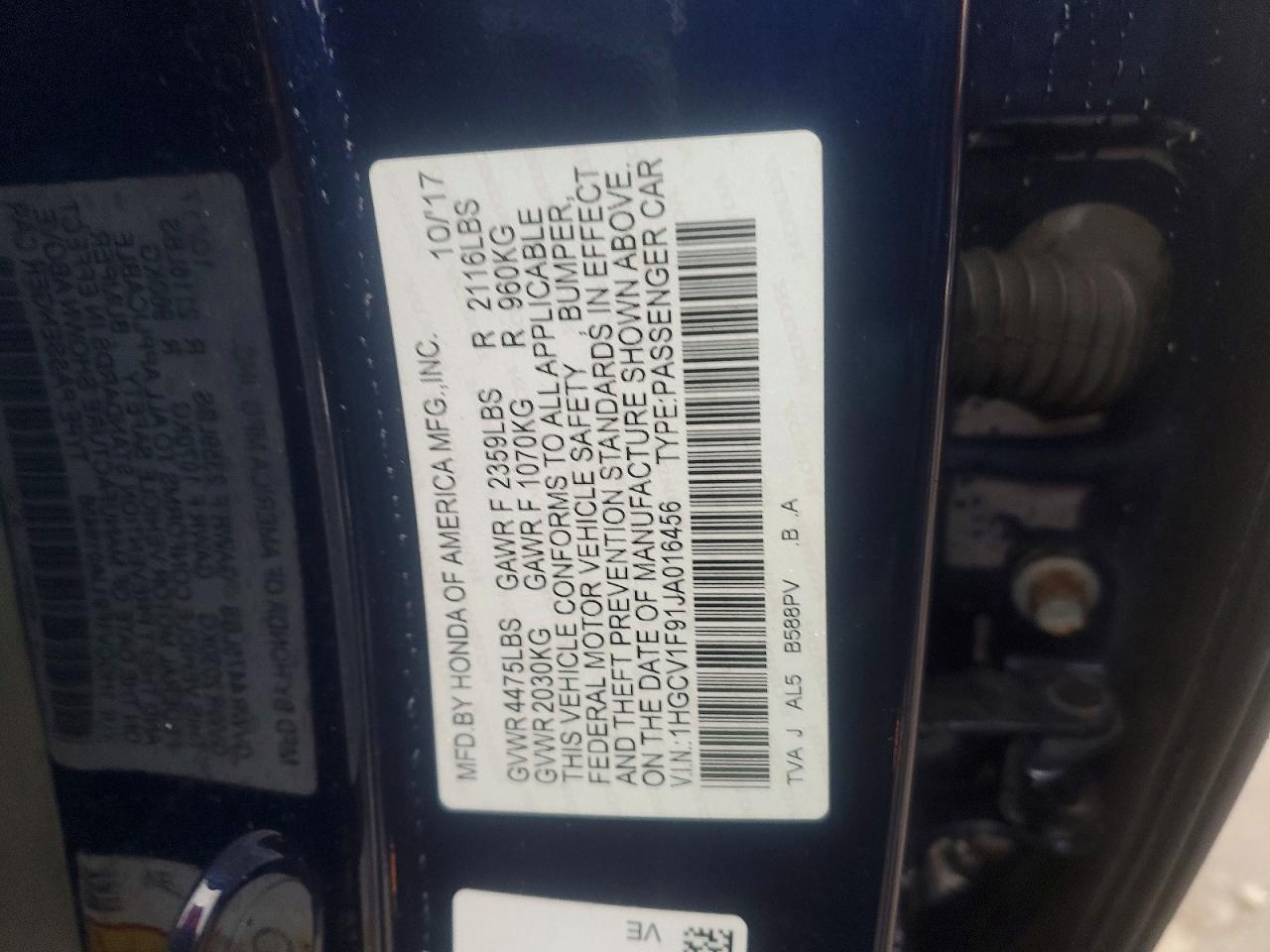2018 HONDA ACCORD TOURING photo 13