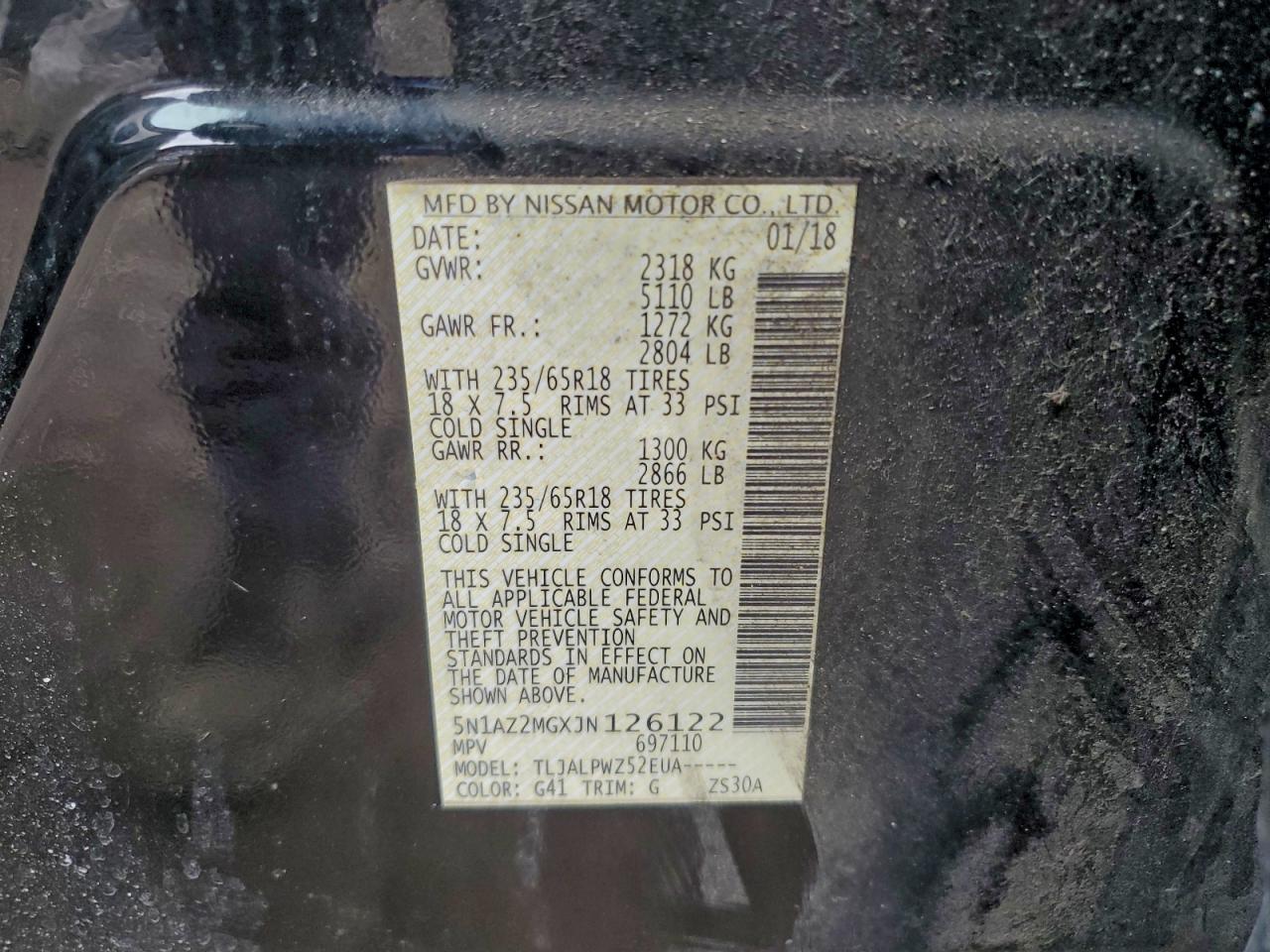 2018 NISSAN MURANO S photo 12